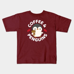 Coffee Penguin Kids T-Shirt